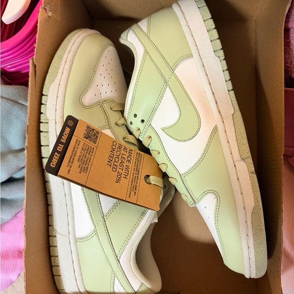 Nike Shoes - Nike women’s Green and White dunks low